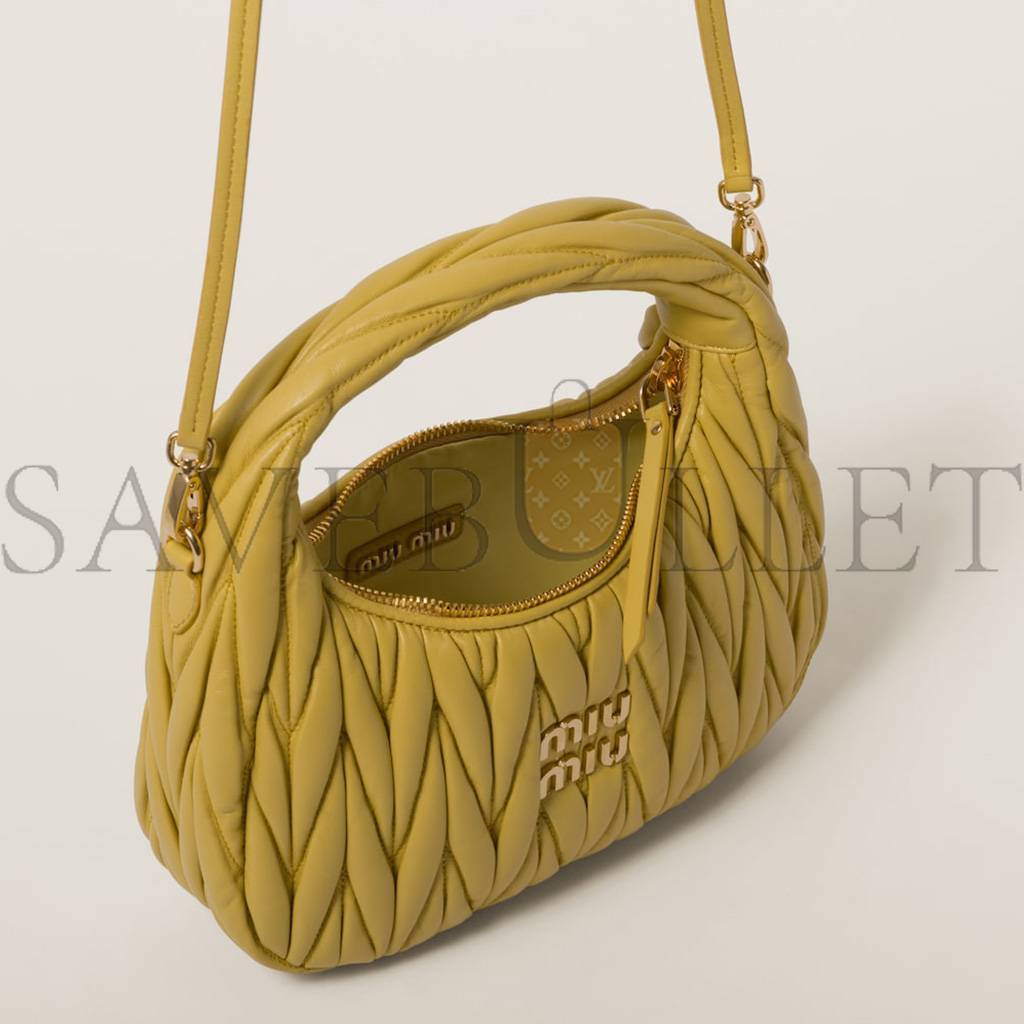 M1v M1v wander matelassÉ nappa leather hobo bag 5bc125 (20*17*6cm)